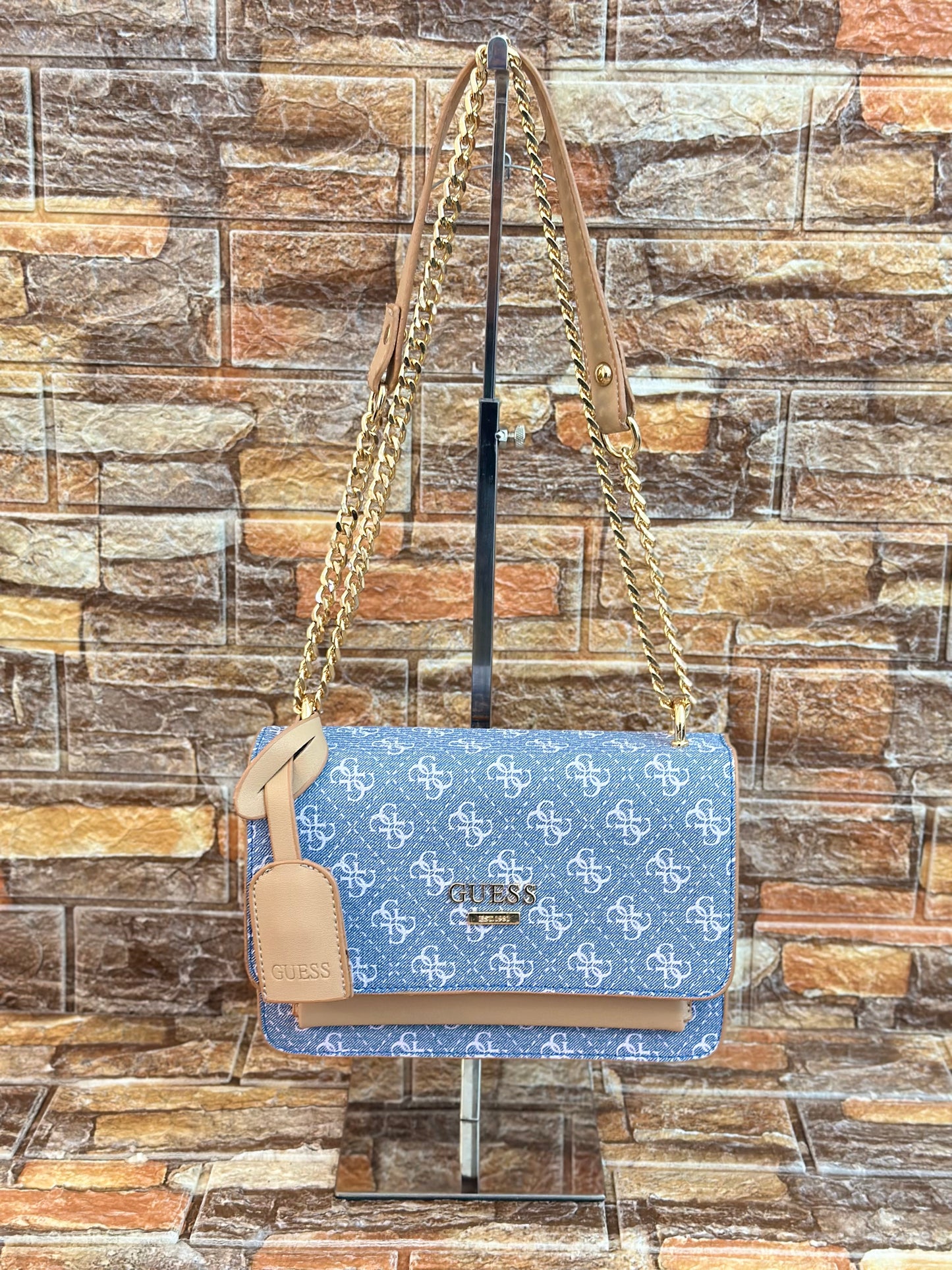Guess Crossbody Bag Blue Beige