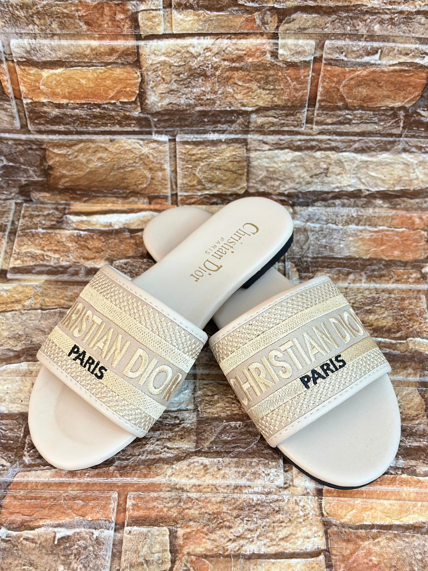 Christian Dior Slide White