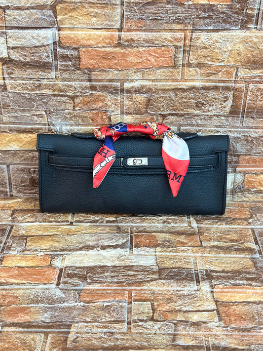 Hermes Kelly Cut Clutch Black