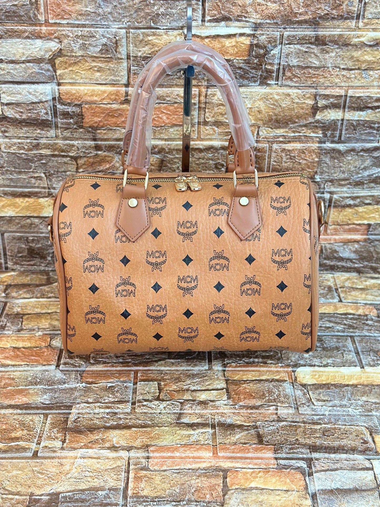 MCM Ella Boston Tote Bag Taba